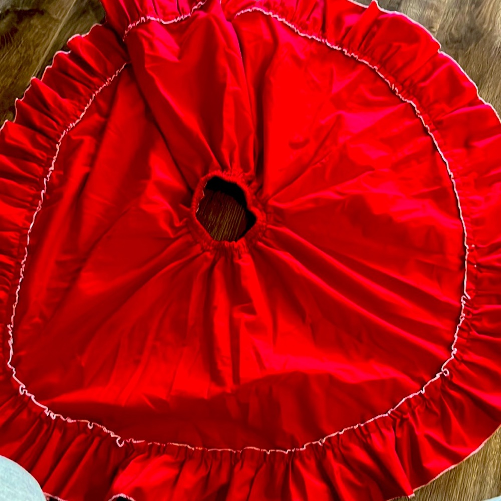 Red folklorico practice skirt